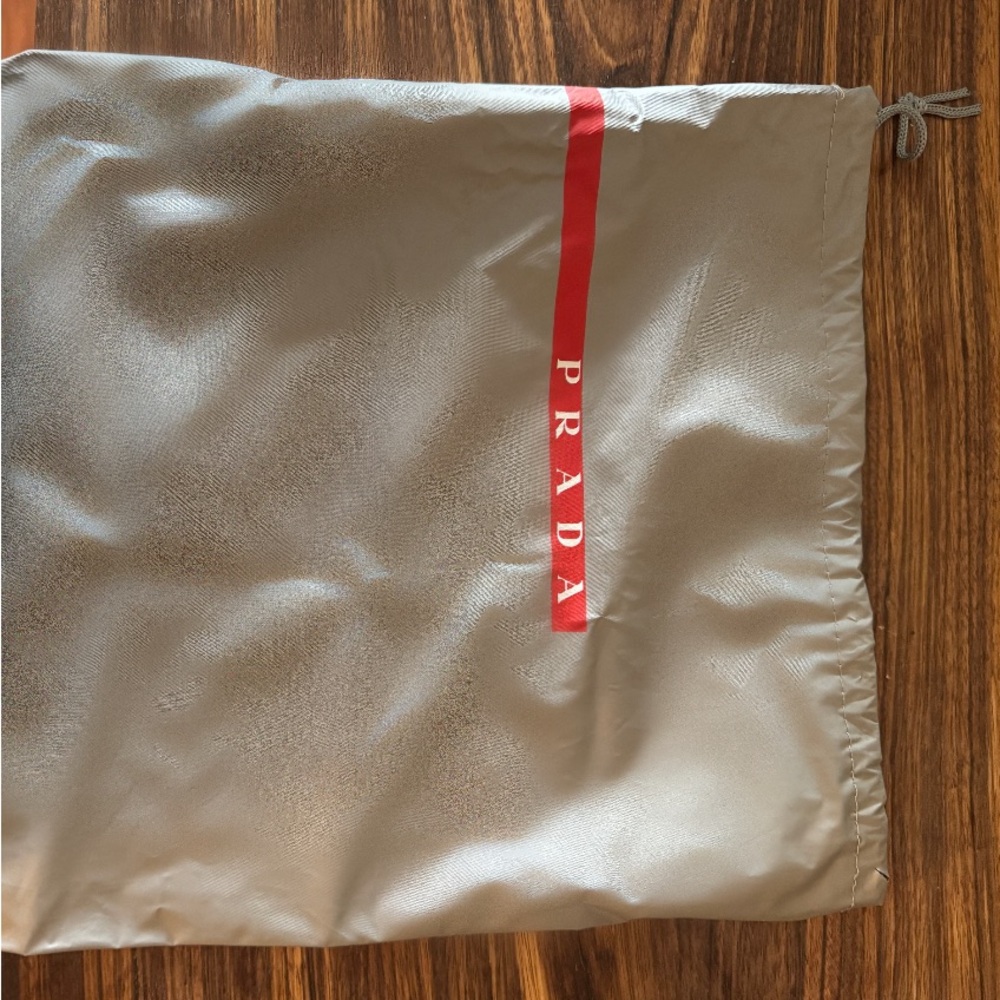 XL Prada Waterproof shoe duster bag with drawstring closure 13” x 15.5”